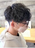 波巻きスパイラルパーマツイストスパイラルパーマメンズマッシュ