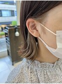 インナーカラー☆ミルクティーベージュ　外ハネボブ切りっぱなし