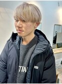 ミルクティーベージュ/メンズカット/マッシュ/ハイトーン◎