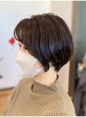 くせ毛カット×ショートボブ×アッシュカラー【Rotohair】