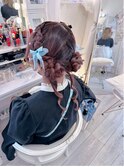 編みこみツインお団子