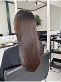 髪質改善ストレート透明感小顔ワンレン前髪韓国ヘア艶髪