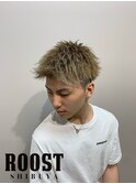 短髪×ミルクティーベージュ