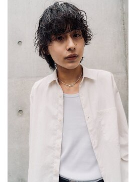 ミラバイグリーン(Mira by green) メンズショート波巻きスパイラルウルフツーブロック