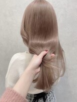 ロンド レア 天神大名店(Lond Le’a) デザインカラー/レイヤーカット/ウェットヘア/オリーブベージュ