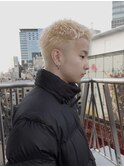 刈り上げショート/スパイキーショート/メンズカット/ブリーチ