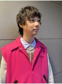 無造作マッシュメンズショート☆ツーブロックアッシュブラウン