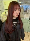 顔周りレイヤー/ダブルカラー/髪質改善/ケアブリーチ万代新潟駅