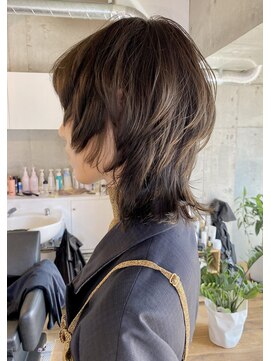 ハイジア(hygea) 20代30代カーキベージュ☆ハイレイヤーウルフ☆ウルフレイヤー