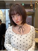 ミニウルフレイヤーカット顔周りカット前髪カット韓国ボブ/大宮