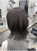 ダークアッシュ/ミディアムレイヤーカット/町田