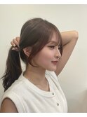 前髪ストレート/顔まわりカット