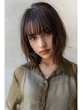 オースティン 流山おおたかの森(AUSTIN) 大人かわいい前髪セシルカットココアブラウンフリンジウェーブ