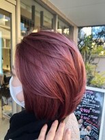 ヘアメイク クリア 神楽坂店(hair+make CLEAR)&nbsp;艶髪ワインレッドカラー