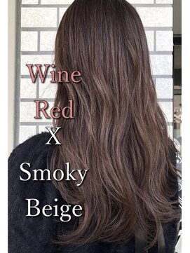 アイリス(IRIS) ピンクベージュ ワインレッド