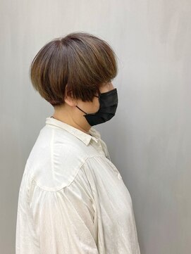 トップヘアー 総社店(TOP HAIR) 刈り上げマッシュルーム _ モカブラウン