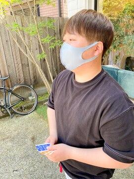 ブルー(BLUE) #BLUE メンズマッシュハイトーン