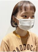ミニボブ /フルバング　イヤリングカラー☆ホワイト