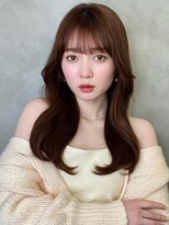 グロー 大宮(GLROW)&nbsp;ブリーチなしチョコレート色×前髪/顔周り×韓国ロング[大宮]