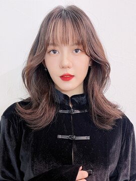 アイティーバイアルバム 藤沢店(IT by ALBUM) ワンホンヘアミディアムロング_大人ガーリーチョコレート_39127