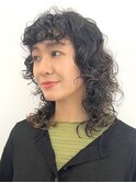 大人レイヤーロブ＆パーマ