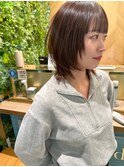 ウェーブミディアムメルティカラー×ブリーチなしボブ韓国[大宮]
