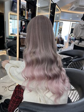 ラピス 渋谷本店(Lapis) ピンクグラデーション/ミルクティーカラー/エクステ