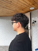 サンディーズ(Sandees)&nbsp;テーパーフェードツーブロックスパイラルパーマッシュ