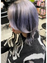 ヘアーサロンデフォーエバールークス(hairsalon de Forever Lux)&nbsp;メンズボブウルフ/パープルポイントメッシュ