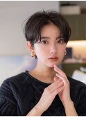 ハンサムショートダークアッシュ似合わせカット