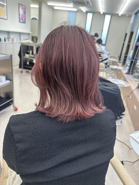 ブリーチなしピンクラベンダー