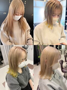アース コアフュールボーテ 柏崎店(EARTH coiffure beaute)の写真/柏崎★肌色と骨格を見極めるから叶う【小顔に見せる立体カラー】が大人気☆女子力UP★