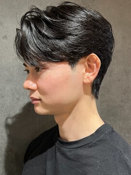 ニコ トウキョウ ヨコハマ(nico) メンズセンターパートウルフセンターパートニュアンスパーマ襟足