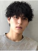 シャドウパーマメンズメッシュメンズパーマ波巻きパーマ韓国ヘア
