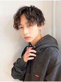 メンズマッシュ波巻きスパイラルパーマ博多