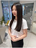 ツヤツヤロング　ワンレンスタイル　黒髪　【杉若】
