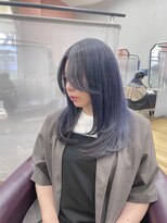 キセイ イオンモール新利府北館店(KISEI)&nbsp;色落ち綺麗♪ミディアムブリーチ×ネイビーブルー２０代３０代