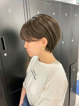 モアナ バイ ヘッドライト 上田店(Moana by HEADLIGHT) Moana上田#ショートカット#ハンサムショート#オリーブベージュ