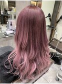 ピンクアッシュグラデーション