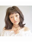 外ハネくびれミディ×マーメイドアッシュ