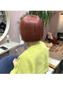 stylist イケダ guest snap >> ピンクオレンジ×ボブ