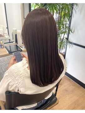 リアントウキョウ(Lian.Tokyo) 夏らしいピンクオレンジ内巻きロングヘア