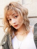 ラフィス ヘアーヴェイル 梅田店(La fith hair vail)&nbsp;【La fith】シルキーベージュ×ウェーブヘア