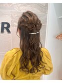 ハーフアップ/ヘアセット/結婚式お呼ばれヘアセット