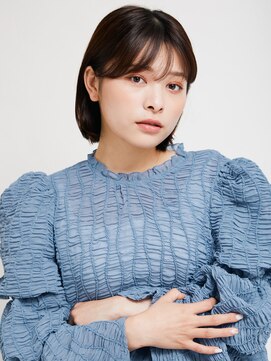 オンク 新宿(onk) 黒髪/グレーベージュ/レイヤーロング/前髪パーマ[新宿駅]