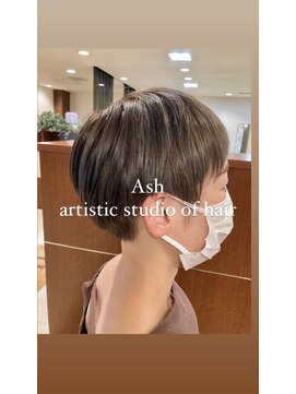 アッシュ アーティスティック スタジオ オブ ヘア(Ash artistic studio of hair) ショート×シルバー