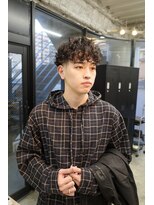 スレイ 西宮(SLAY)&nbsp;波巻きハイライトアップバングツーブロックマッシュ