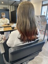 ナンバー 竪町(number+)&nbsp;10代20代30代大人かわいい艶感裾カラー狐カラー