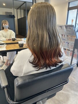 ナンバー 竪町(number+) 10代20代30代大人かわいい艶感裾カラー狐カラー