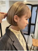 大人可愛い/ハイトーンボブ/切りっぱなしボブ/ミニボブ